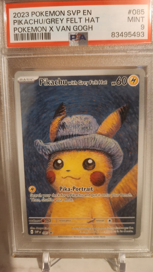 Pikachu With Grey Felt Hat PSA 9