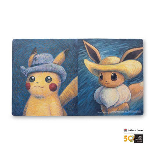 Pokemon Center X Van Gogh Museum: Pikachu & Eevee Inspired by Vincent's Self-Portraits Playmat
